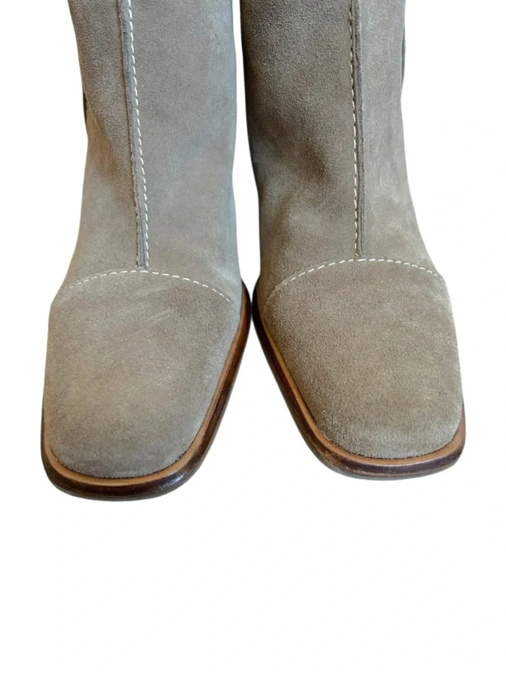 Canyon River Blues Vintage Y2k Brown Suede Blade Heel Boots Womens 9.5 - Picture 4 of 10